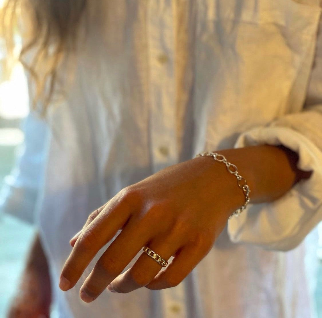 Poppy Bracelet | Circle Chain Bracelet