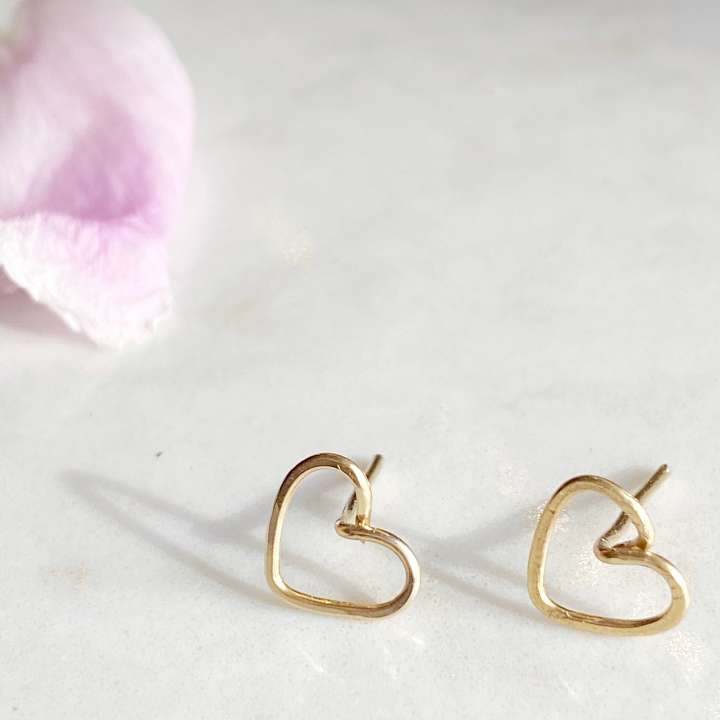 Heart Post Earrings | Hand-Formed Heart Earrings