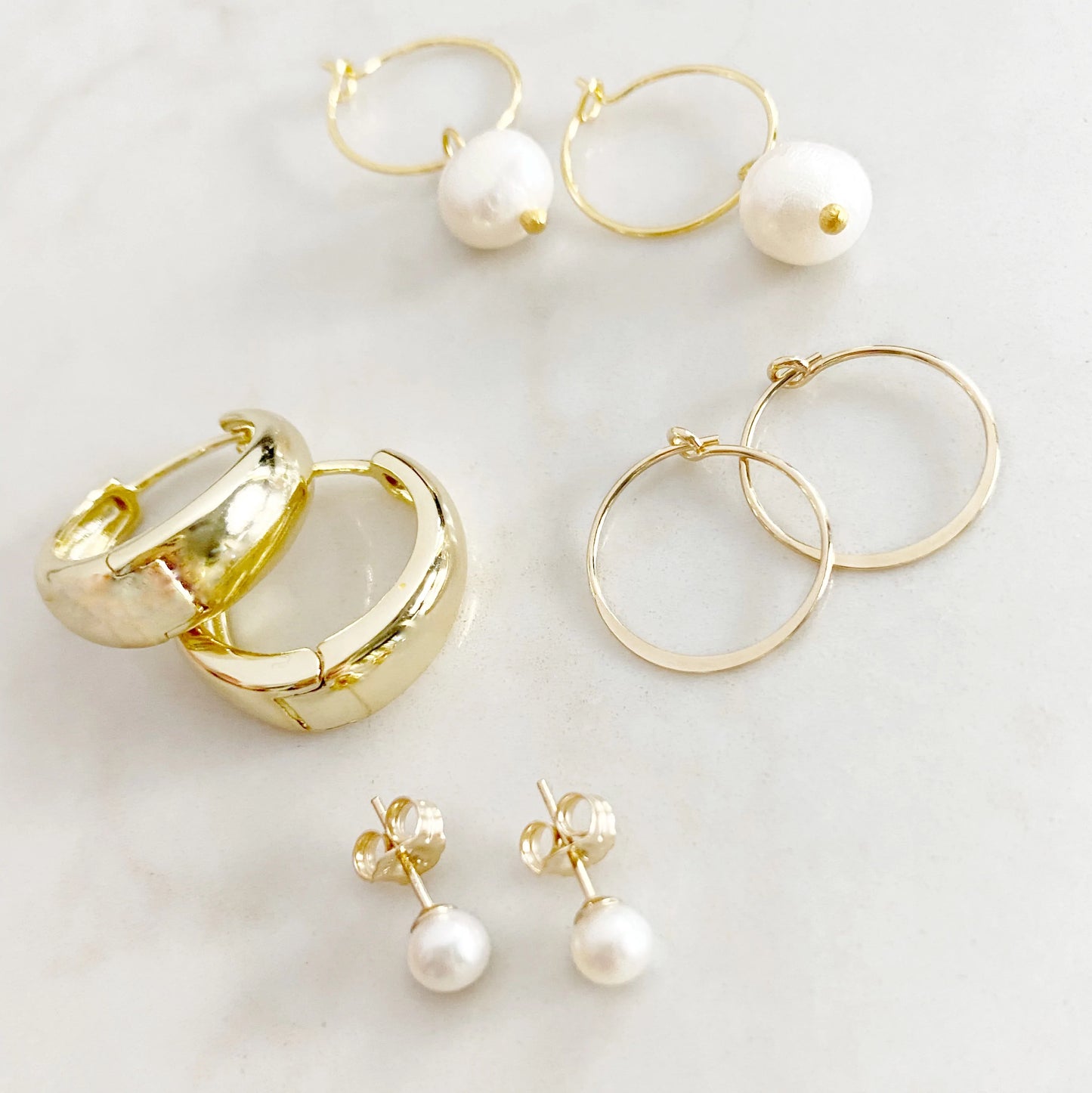 Snowball Pearl Earrings