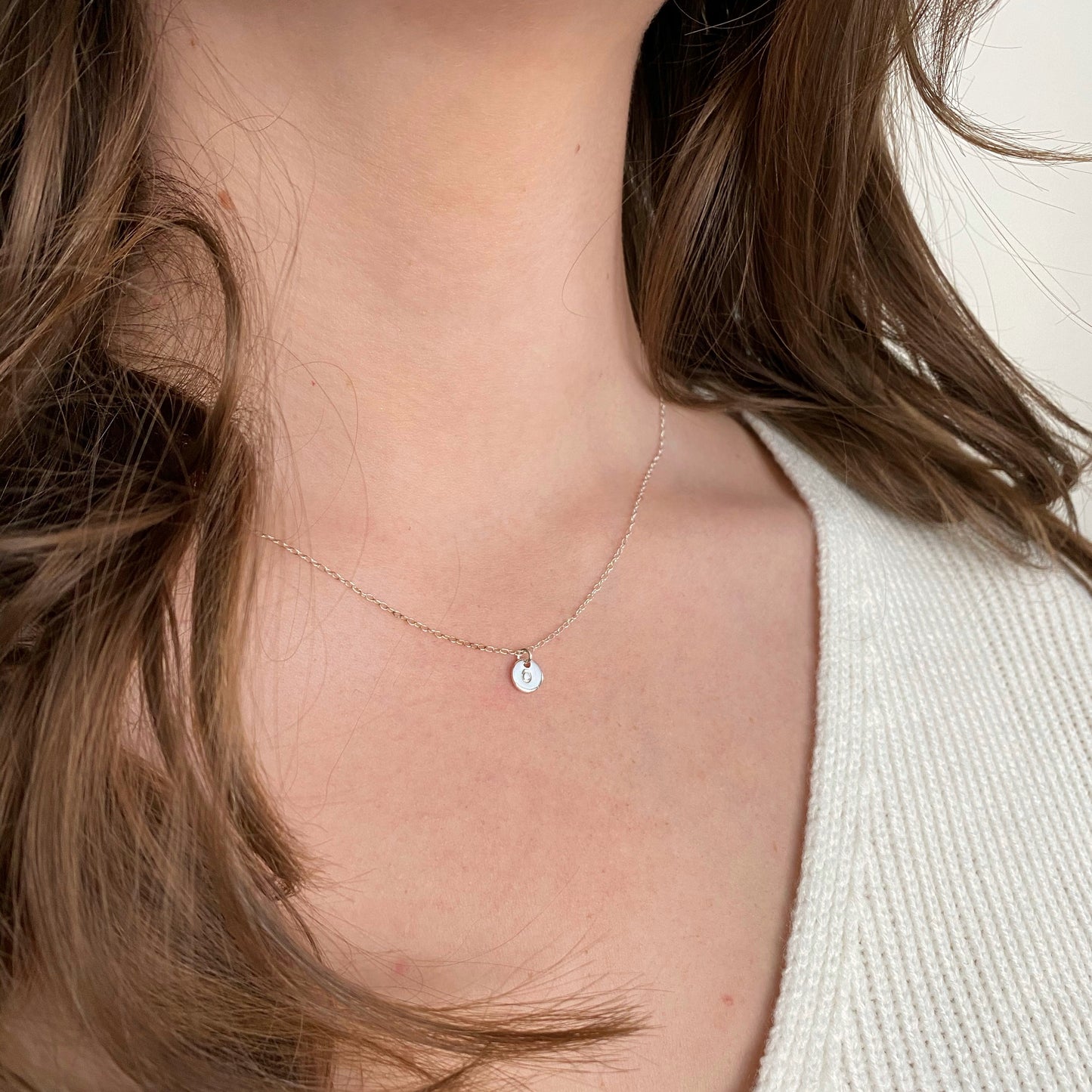 Tiny Initial Necklace
