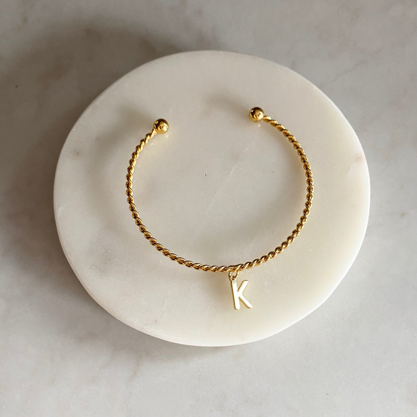 Custom Cuff Bracelet | Personalized Initial or Charm Cuff