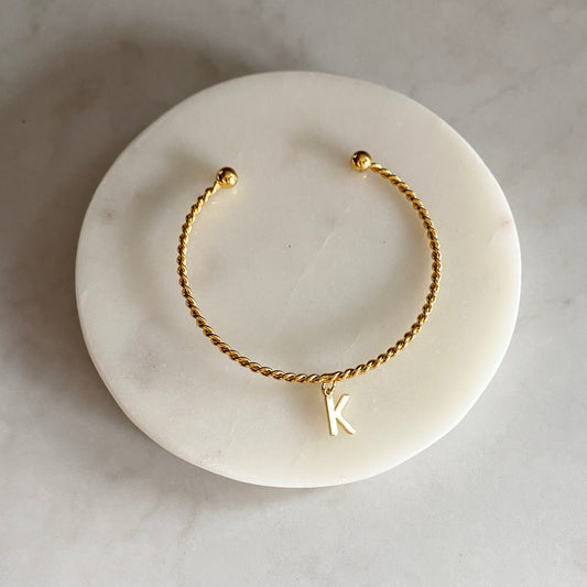 Custom Cuff Bracelet | Personalized Initial or Charm Cuff