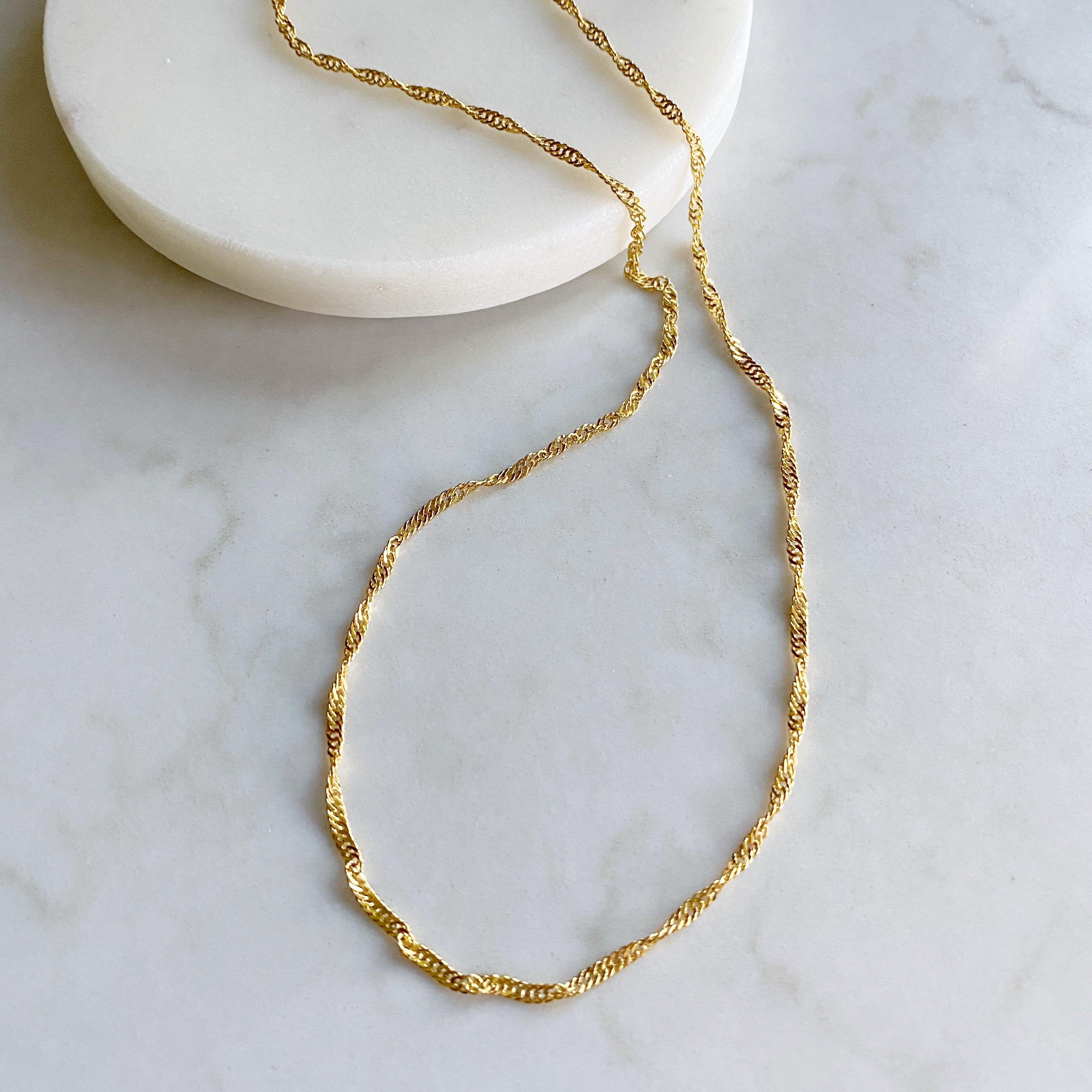 Baby Rosa Chain Rosa Chain | Delicate Twisted Chain Necklace – Steel Daisy