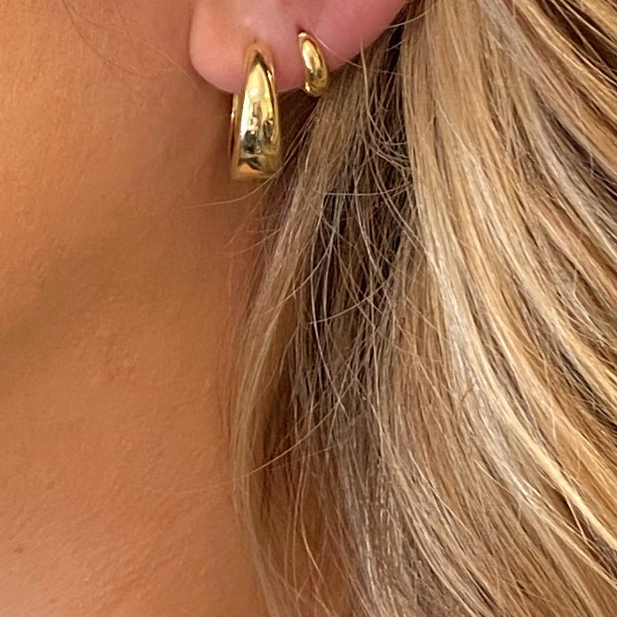 Mini Hazel Hoops | Small Gold Hoops