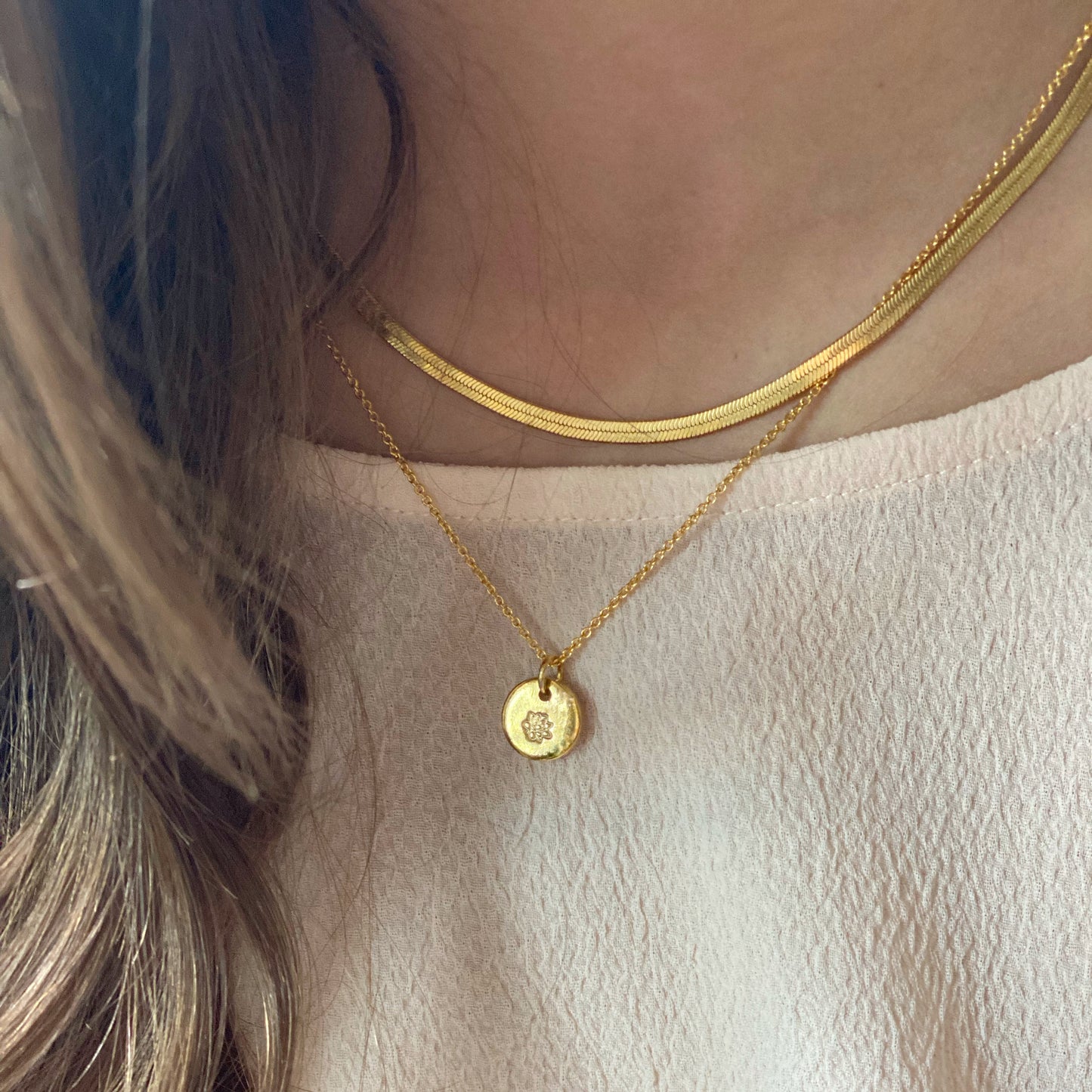 Freya Necklace | Herringbone Chain Necklace