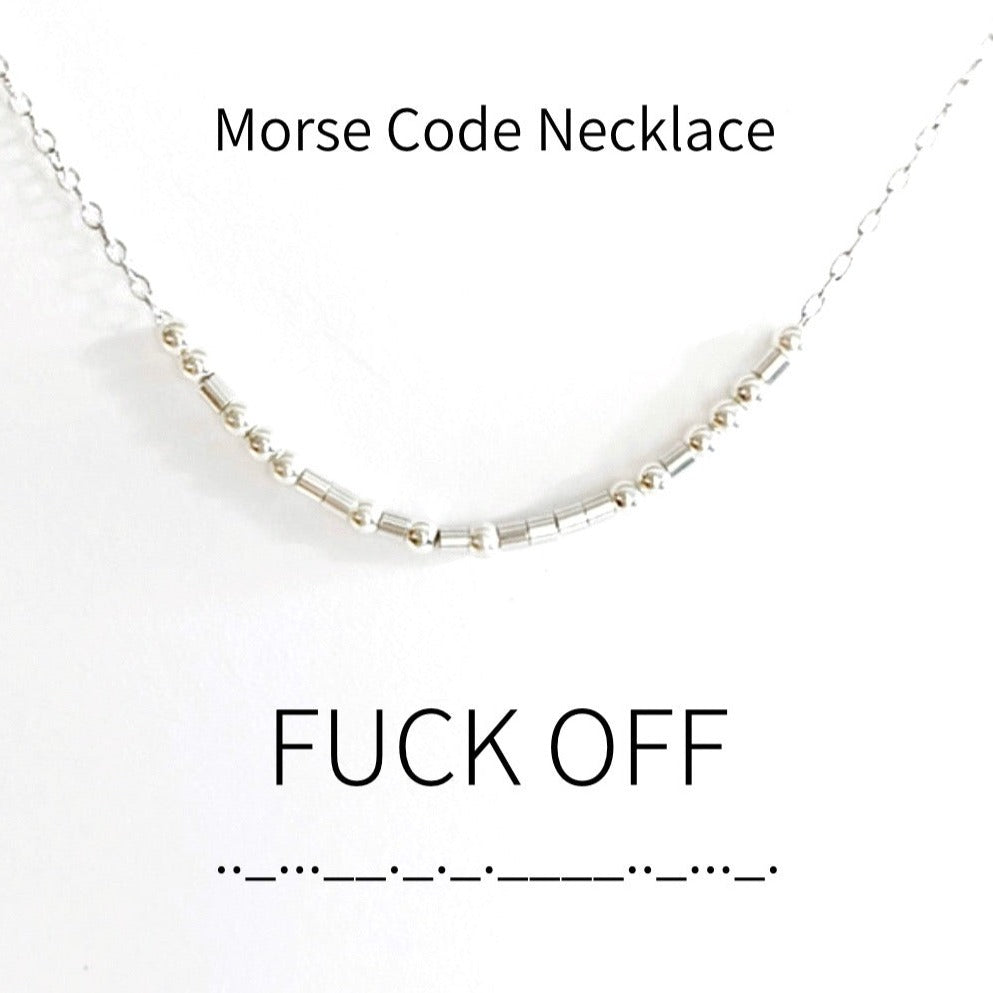 Fuck off Morse Code Necklace / Bracelet