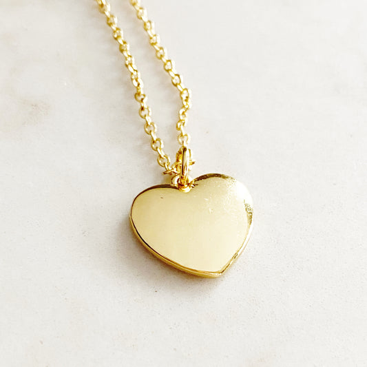 Lily Necklace | 24K Gold-Filled Puffy Heart Pendant