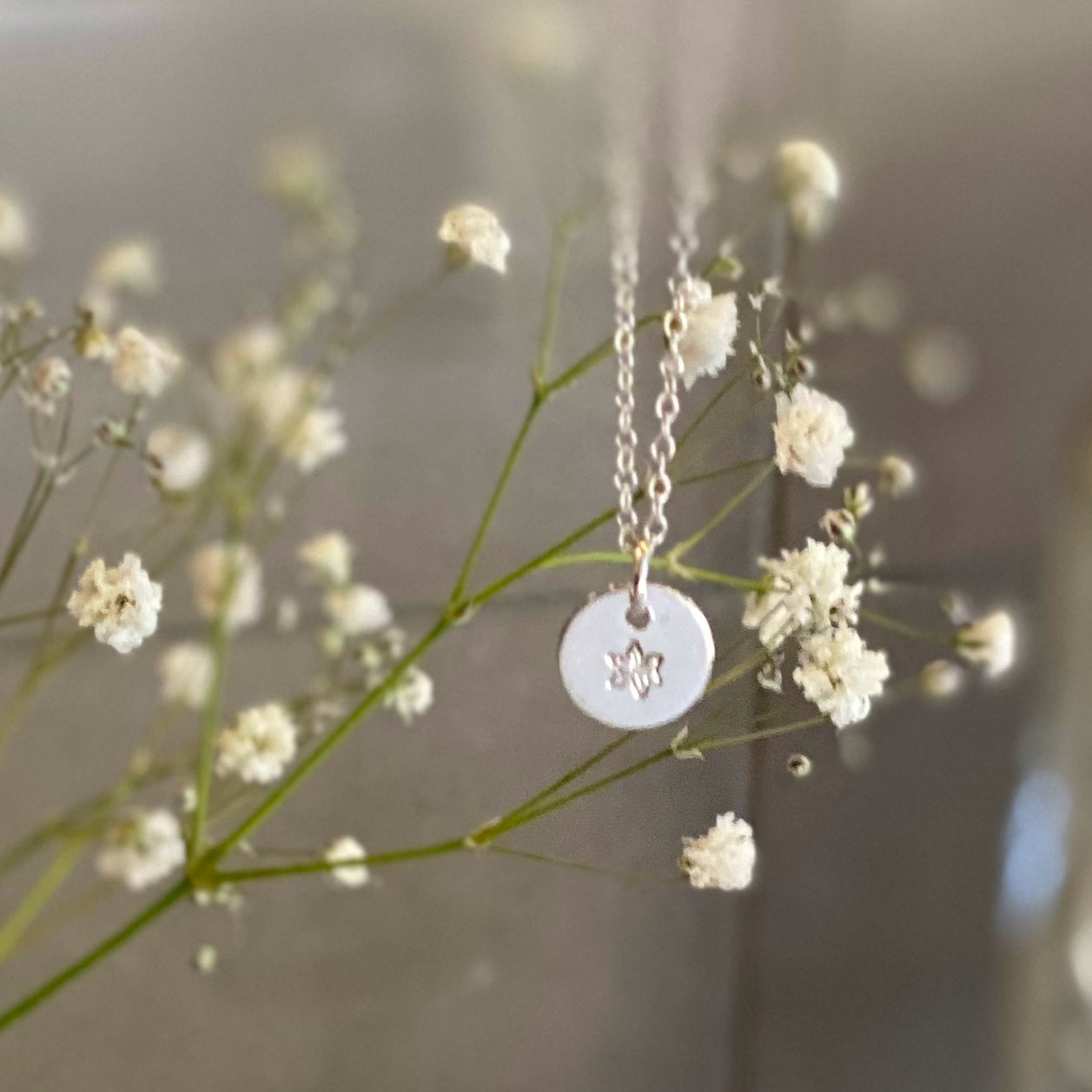 May - Hawthorn Birth Flower Necklace