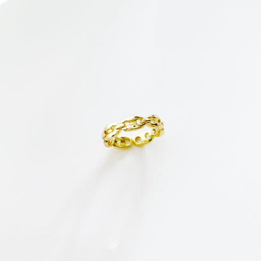 Emme Chain Link Ring | Adjustable Gold or Silver Ring