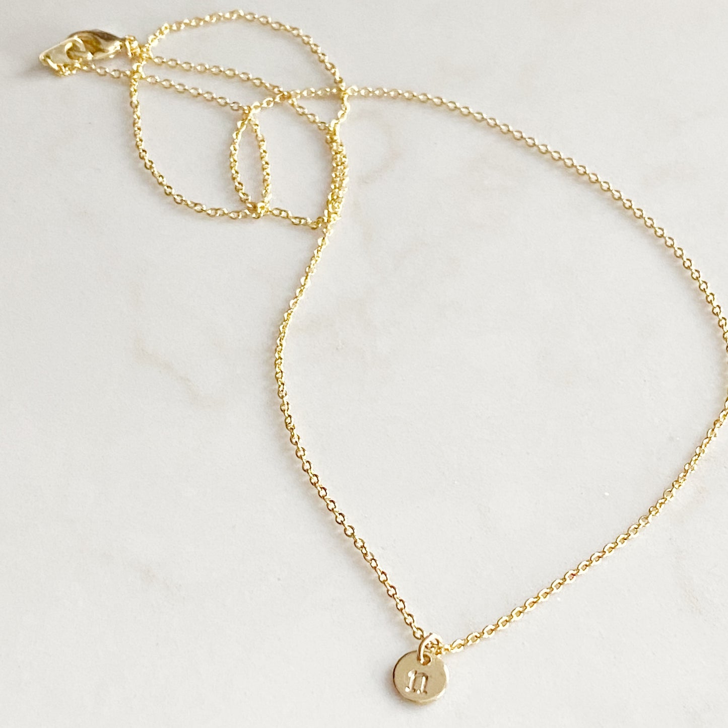 Tiny Initial Necklace