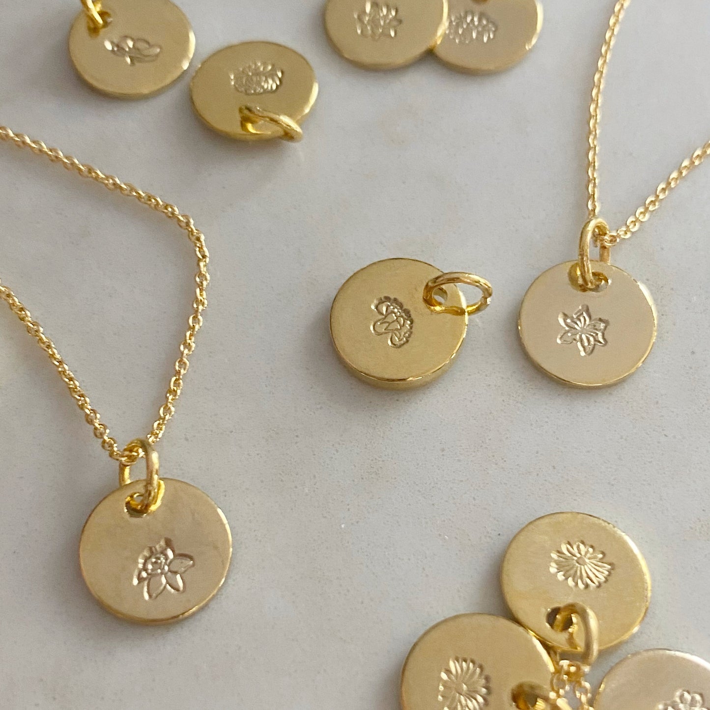 January - Carnation Birth Flower Necklace