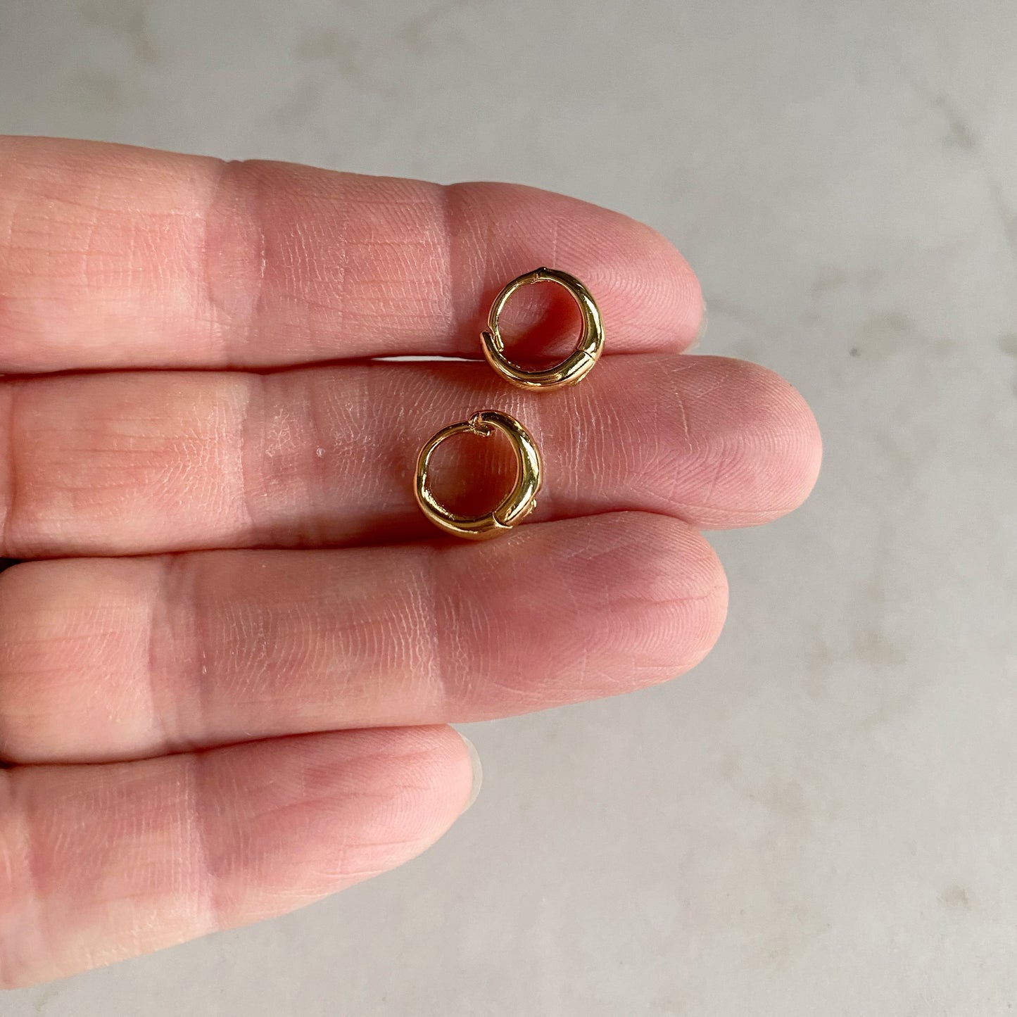 Mini Hazel Hoops | Small Gold Hoops
