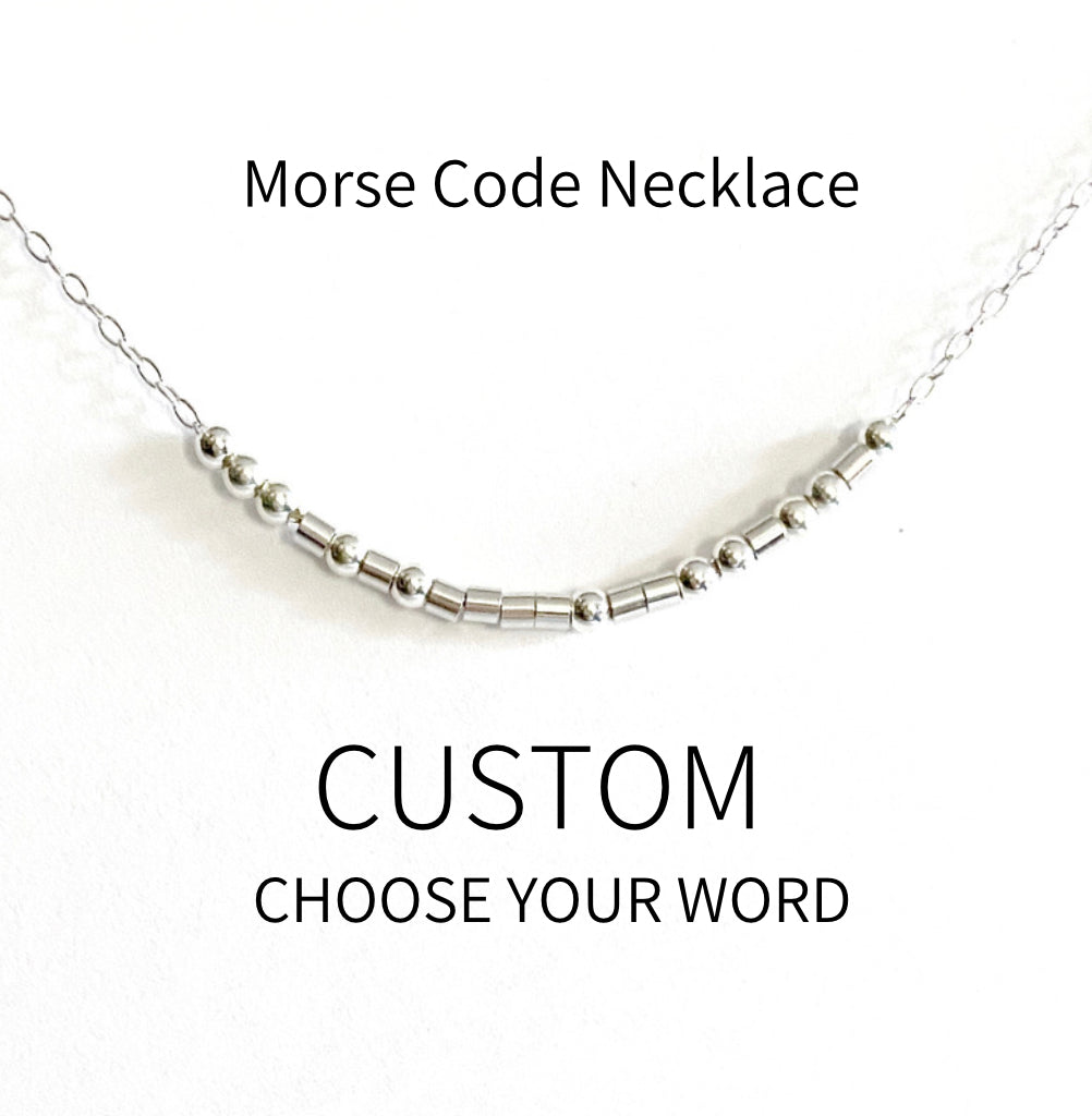 Morse Code Jewellery – Steel Daisy