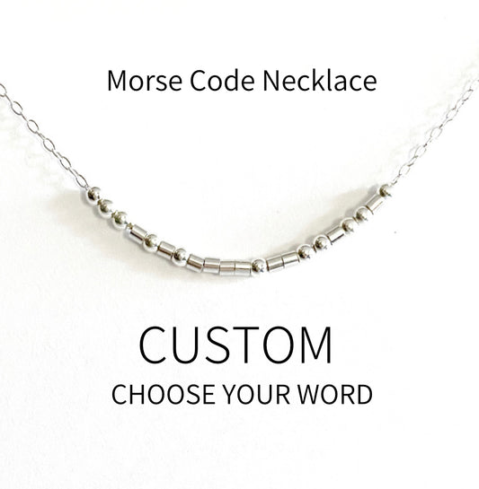 CUSTOM Morse Code Necklace / Bracelet