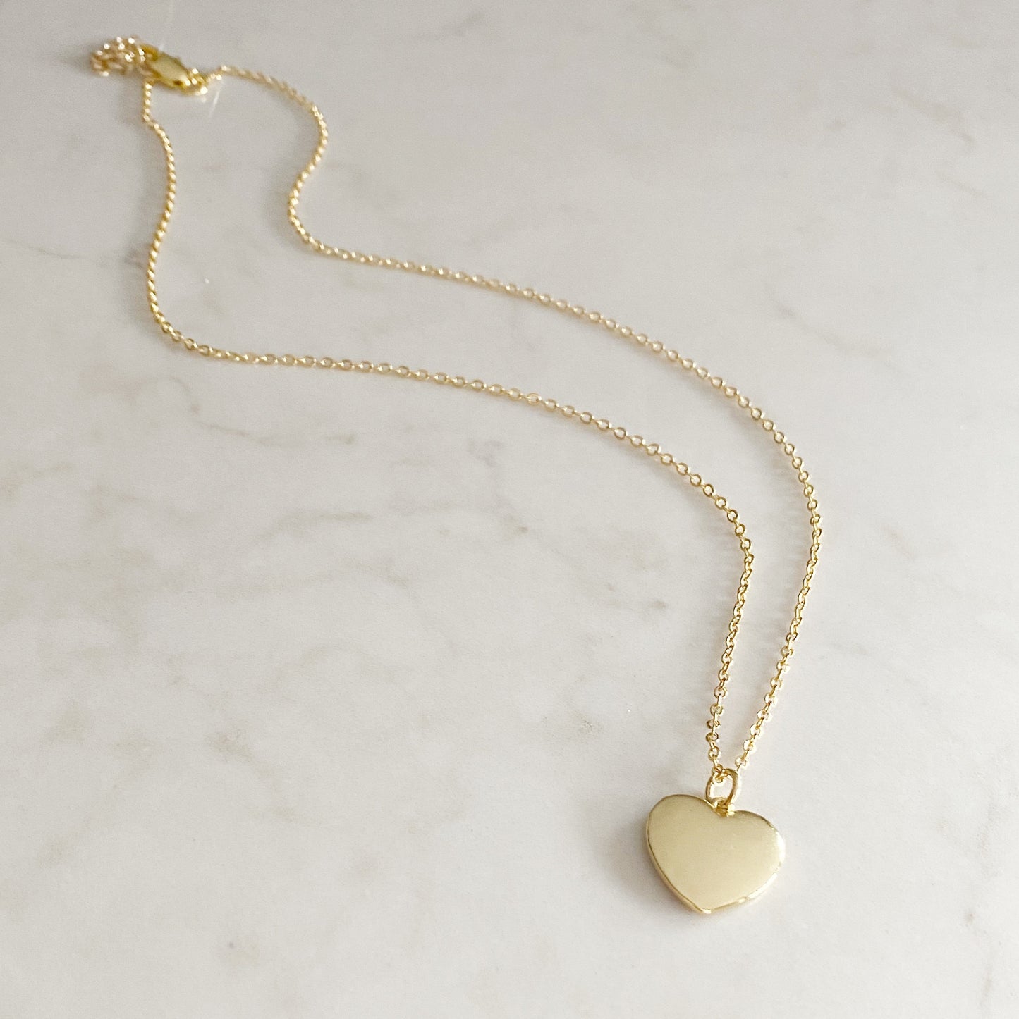 Lily Necklace | 24K Gold-Filled Puffy Heart Pendant