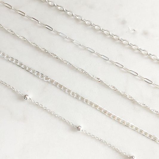 Delicate Silver Chain Bracelets
