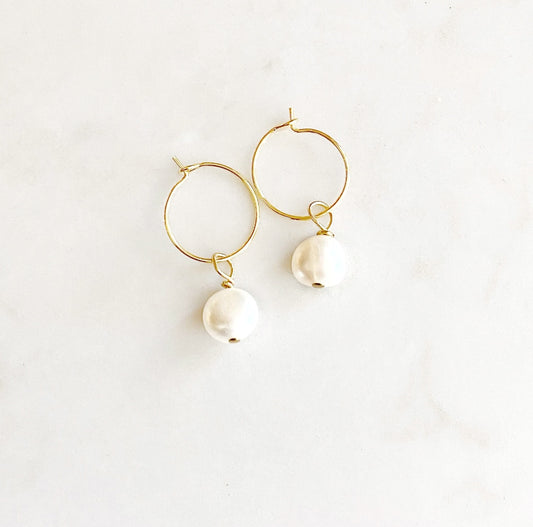Snowball Pearl Earrings