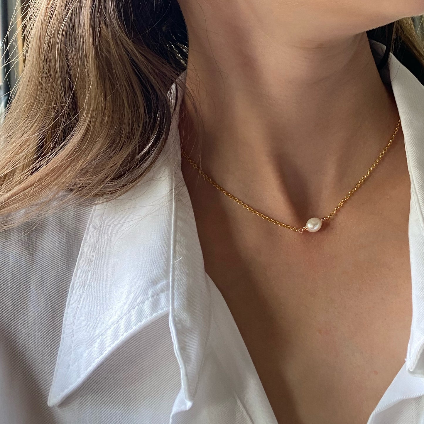 Dainty Pearl Necklace