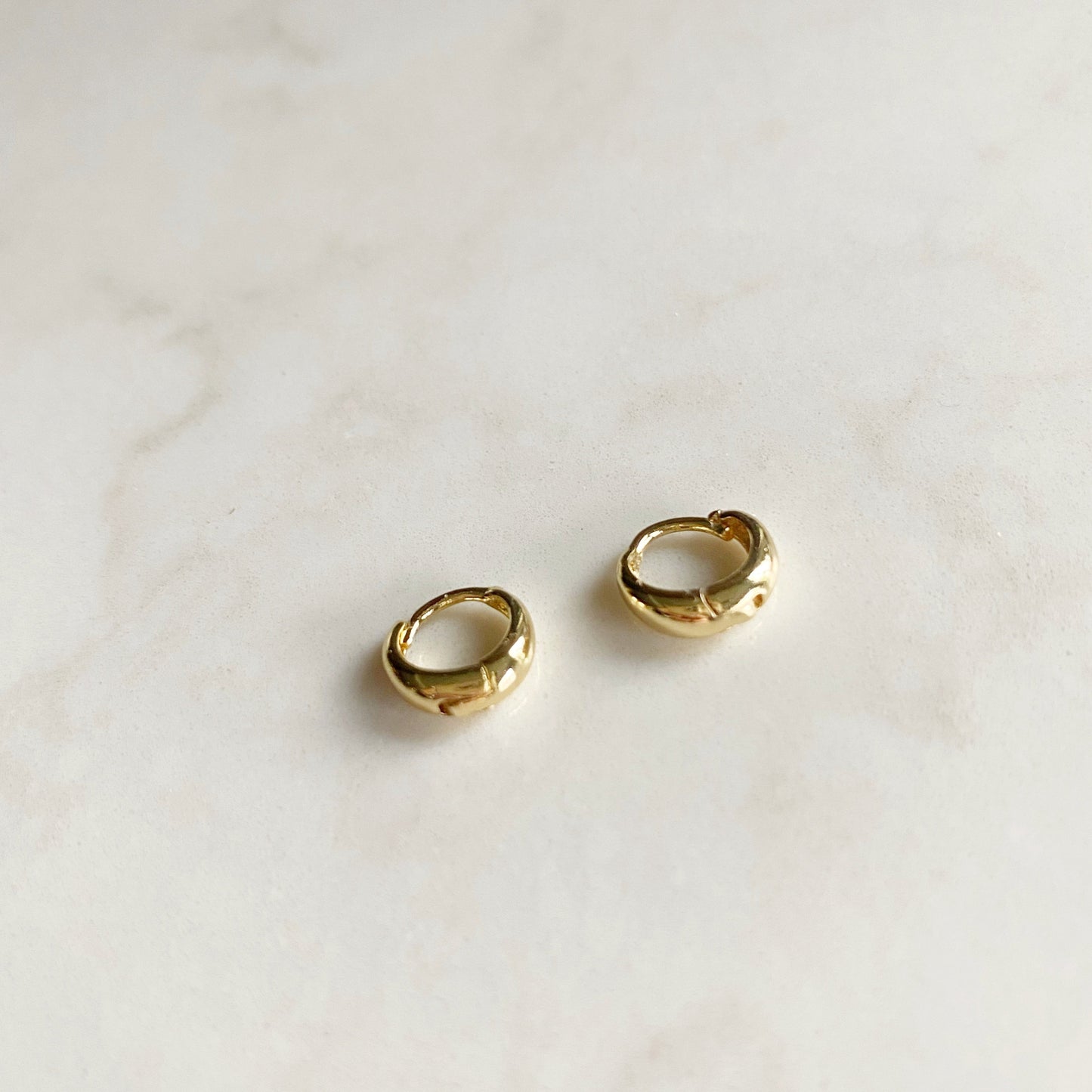 Mini Hazel Hoops | Small Gold Hoops