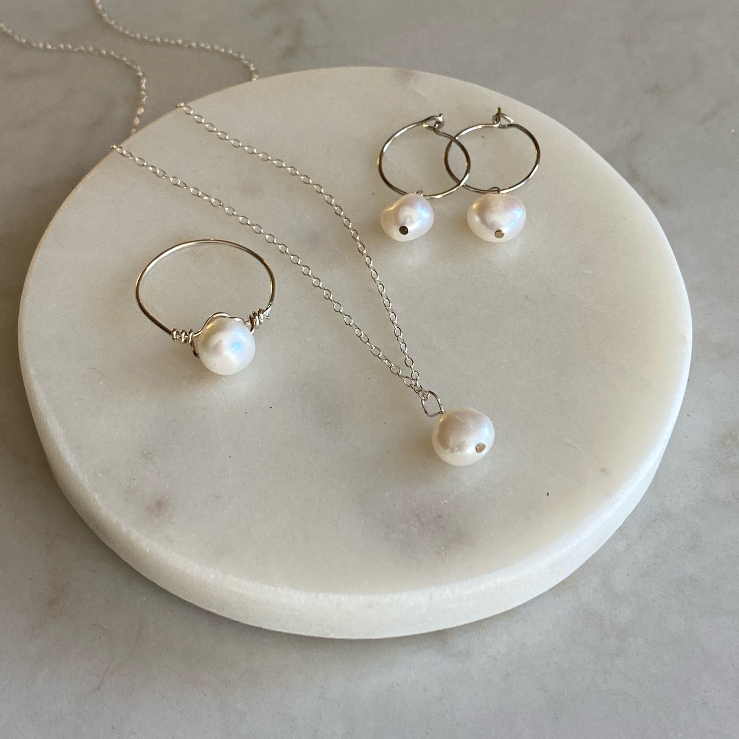 Snowball Pearl Earrings