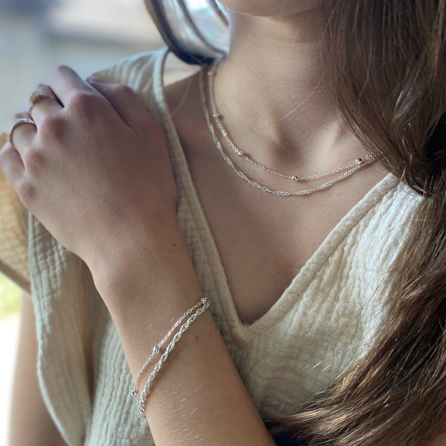 Delicate Silver Chain Bracelets