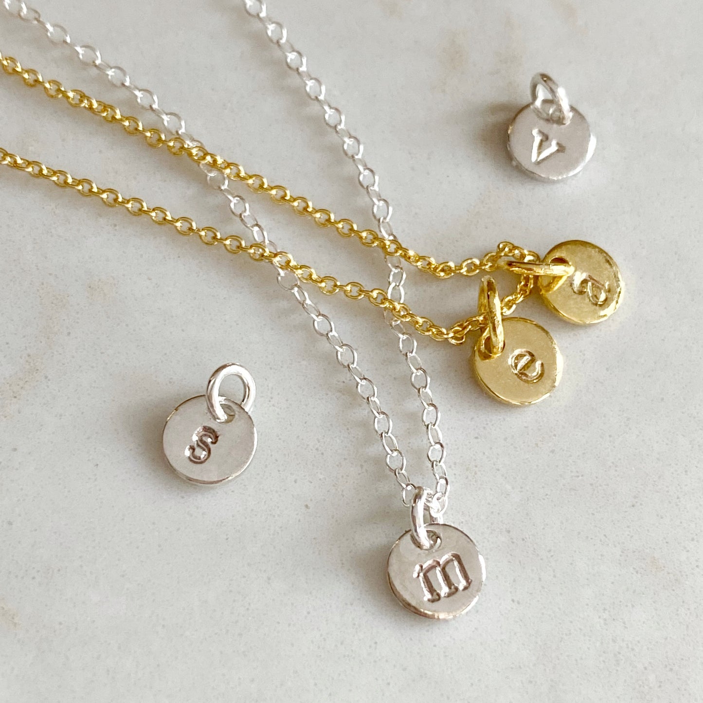 Tiny Initial Necklace