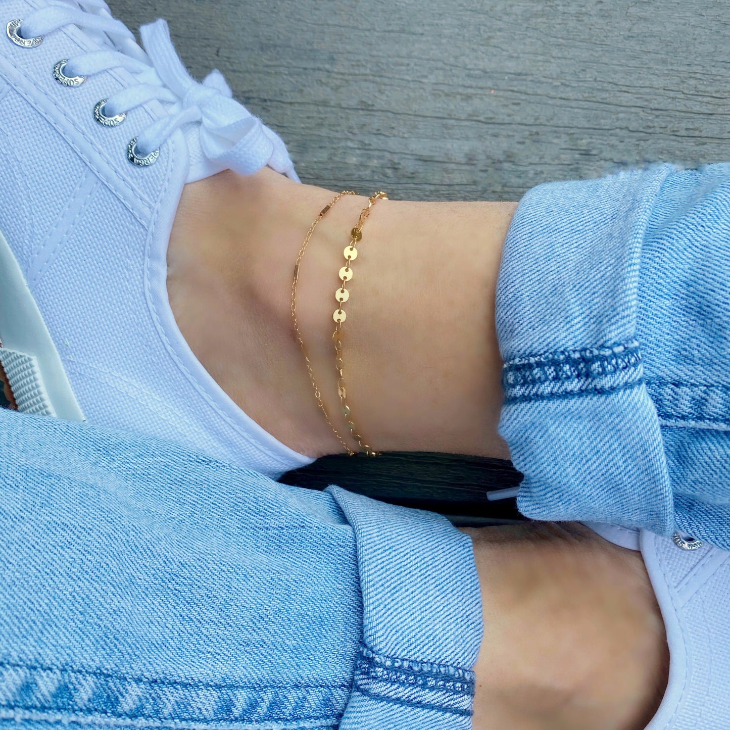 Gold Chain Anklets