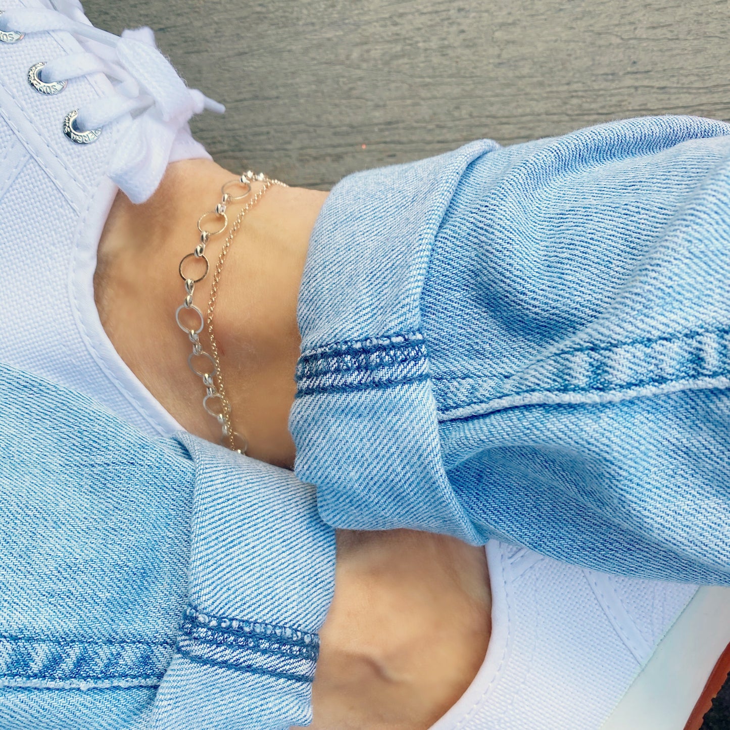 Silver Chain Anklets | Delicate Anklets